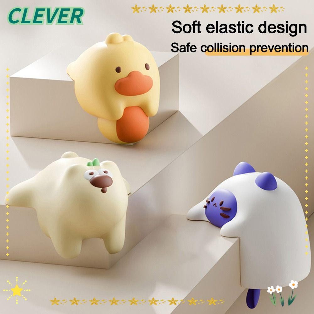 Clever 4 ชิ้นตัวป้องกันมุมโต๊ะ, PVC Baby Safety Table Corner ฝาครอบป้องกัน, น่ารัก Self-Adhesive Soft Corner Protector สําหรับเด็กทารกป้องกัน