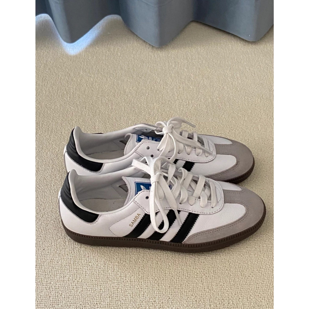 Adidas Clover Samba Joint Retro Moral Training รองเท้าผู้ชายและผู้หญิงคู่รองเท้ารองเท้าผ้าใบฤดูร้อน