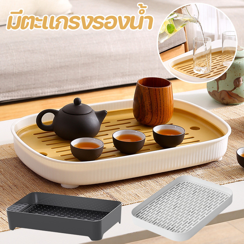 ถาดวางช้อนส้อม แผ่นระบายน้ํา 2ขนาด ถอดออกได้ ที่คว่ำจานระบายน้ําสํา หรับห้องครัว ชั้นวางแก้ว ราคา ถูกที่สุด ดีลบีเคเค แกลเลอรีภาพที่ 2