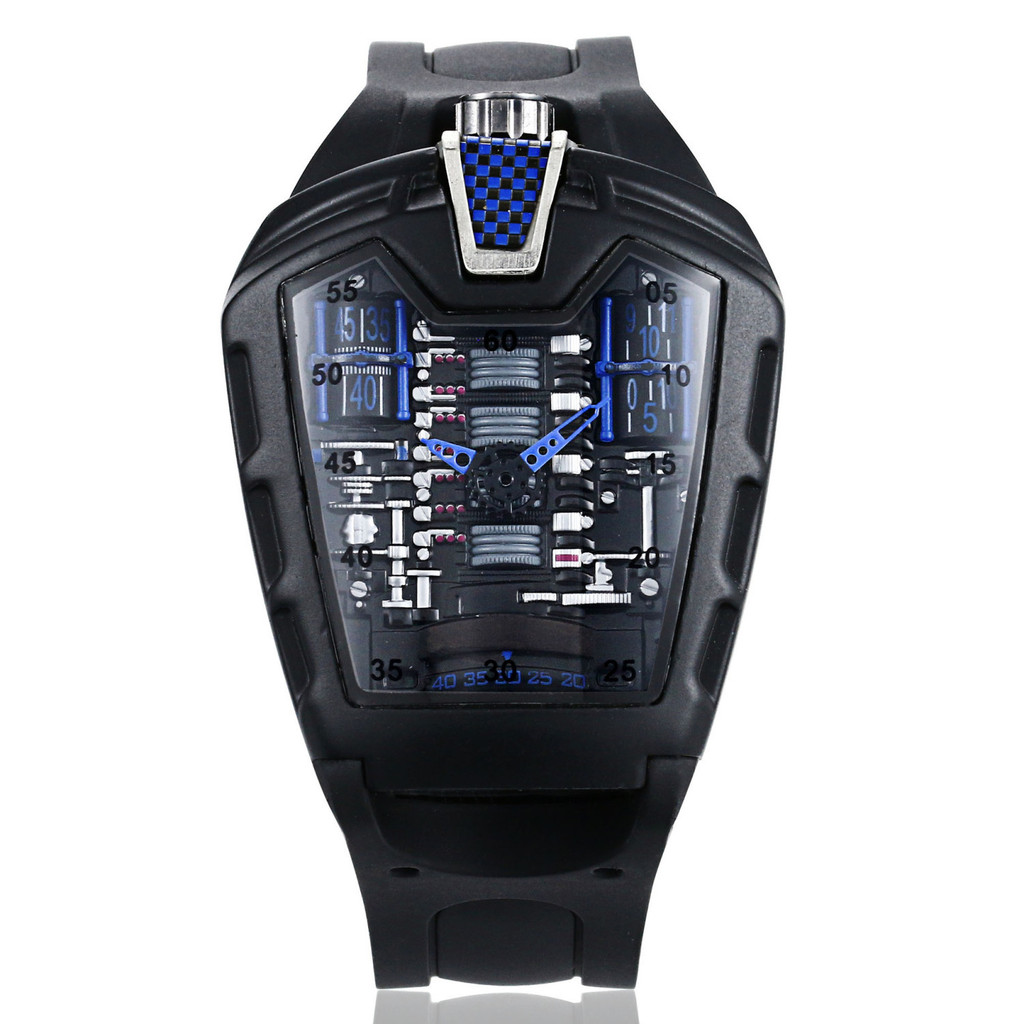 จัดส่งรวดเร็ว Richard Sports Car Bugatti Watch Creative Concept Watch Poison Non-Mechanical Watch Te