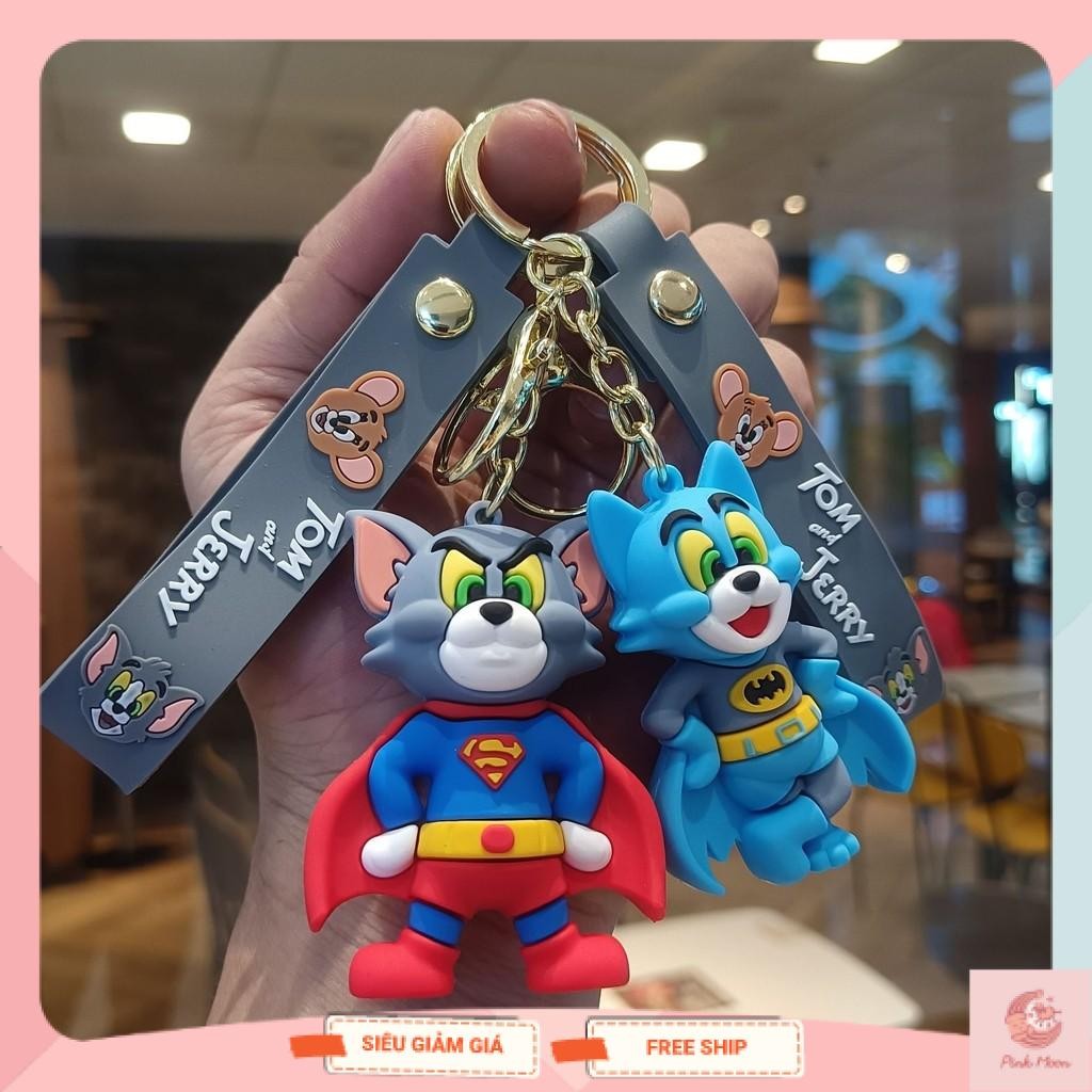 พวงกุญแจแมวและเมาส์ Superman Tom & Jerry พวงกุญแจซูเปอร์ฮีโร่ Tom & Jerry