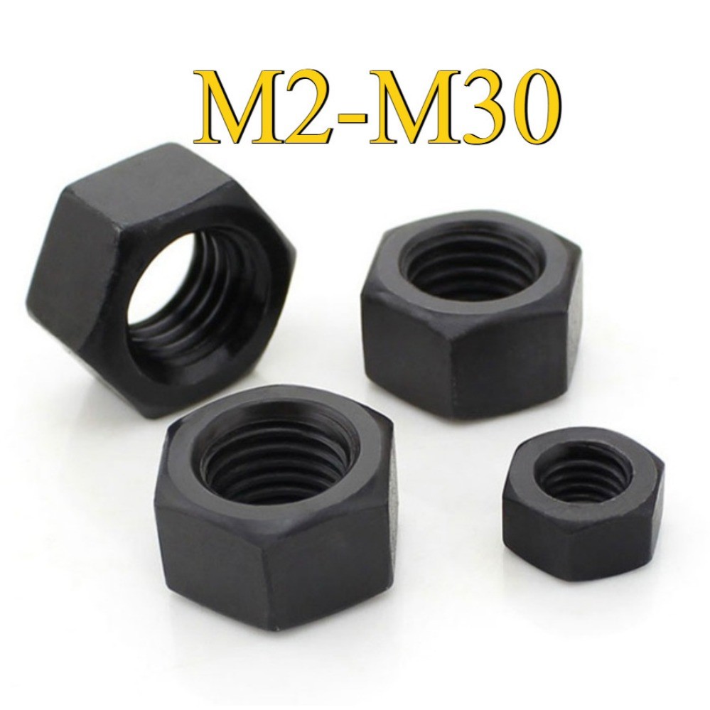 8.8 หัวน็อต ตัวเมีย หกเหลี่ยม เหล็กกล้าคาร์บอน/ Hexagon Nut 8.8 M2/M2.5-M30 (DM1)