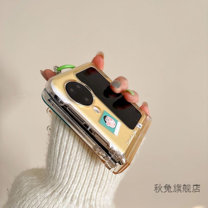 SAMSUNG LUKENเคสโทรศัพท์สําหรับSamsung Galaxy Z Flip 7 6 5 4 3 OPPOค้นหาN2 Flip N3 Flipน่ารักเครยอนชินจังปกหลังพร้อมสร้อยข้อมือสําหรับFlip3 Flip4 Flip5 Flip6 N2Flip N3Flip - รูปที่ 4