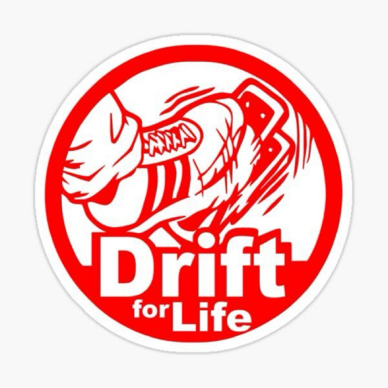 K762# 2Layers DRIFT For Life Fuel Cover Vinyl Stickers