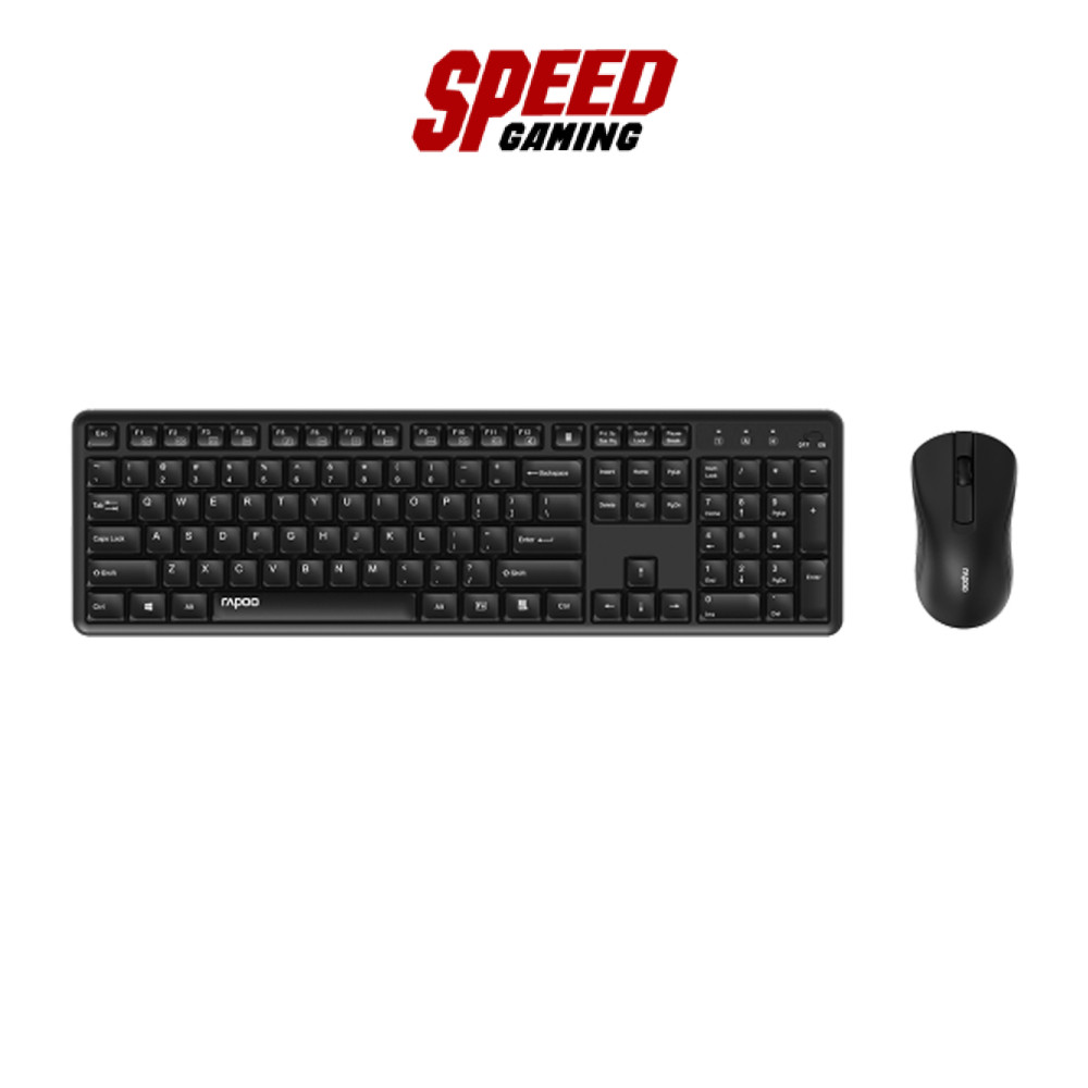 RAPOO X2100 (KB-X2100-BK) Silent Wireless Combo Keyboard&Mouse (คีย์บอร์ดและเมาส์) By Speed Gaming