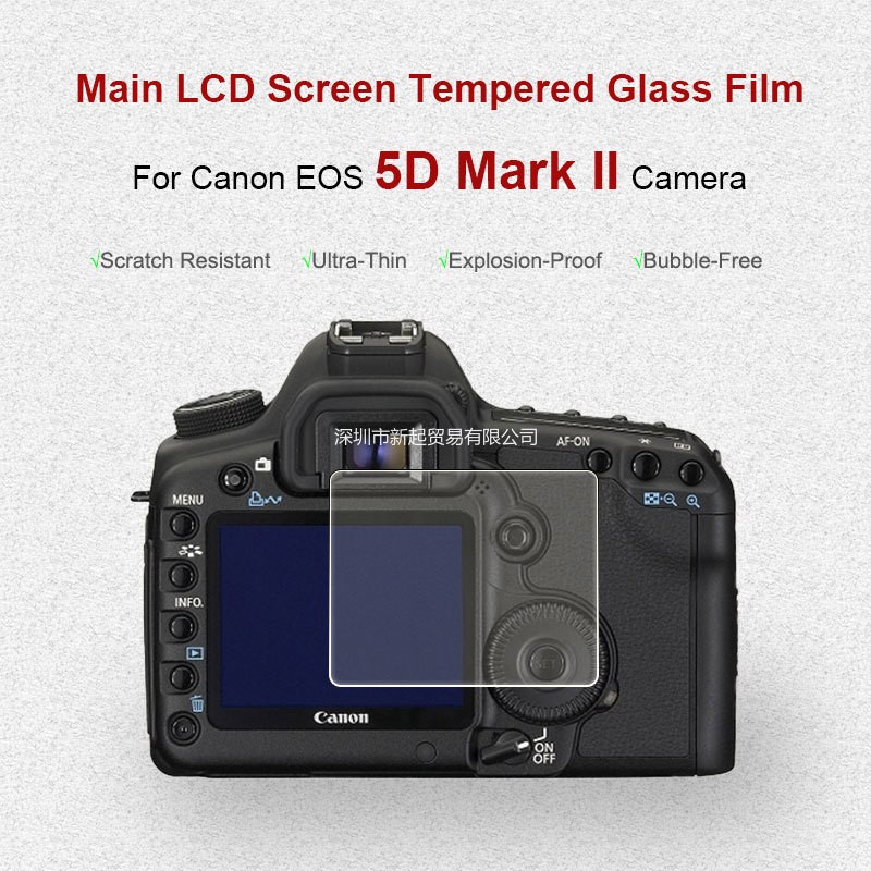 กล้องป้องกันหน้าจอสําหรับ Canon 5D Mark2 Mark3 5D Mark4 5DS 5DRS 5D2 5D3 5D4 กระจกนิรภัยฟิล์ม LCD