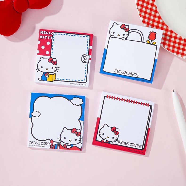 แผ่นบันทึก Hello Kitty 1 ชิ้น Note Note Note Memo Pad (ไม่เหนียวเหนอะหนะ ​​​​​​​)