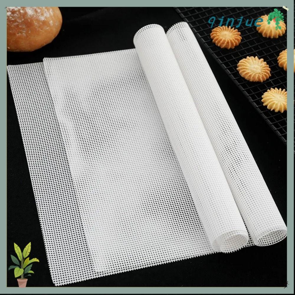 QINJUE 1 ชิ้น Dehydrator แผ่น, เตาอบซิลิโคนอุปกรณ์ครัว Steamer ตาข่าย Pad, Non-Stick อาหารผลไม้เครื่องเป่านํากลับมาใช้ใหม่เบเกอรี่ Mat