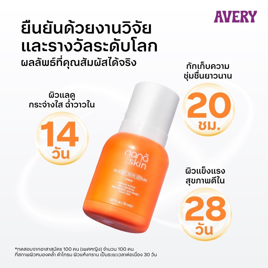 ( Pappimshop ) AVERY - Nana Skin Glassy Skin Serum เนื้อบางเบา ซึมเร็ว ลดสิว แก้ปัญหาหมองคล้ำ แห้งกร