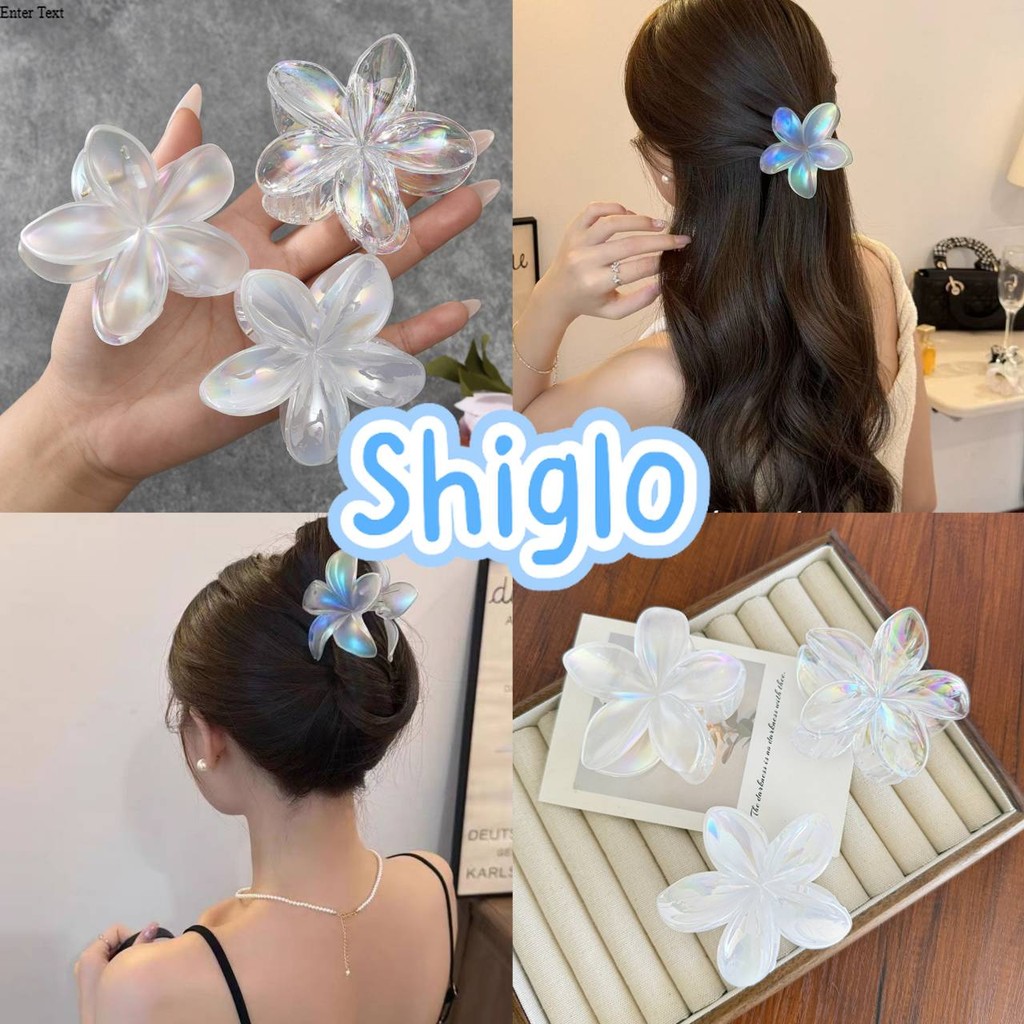 Shigie​ 🍁พร้อมส่ง🍁 "VO-30" กิ๊ปหนีบผมอันใหญ่ คริสตัล ลายดอกไม้ มีสามสี ใส่สบาย สไตลโคเรียสุดๆ