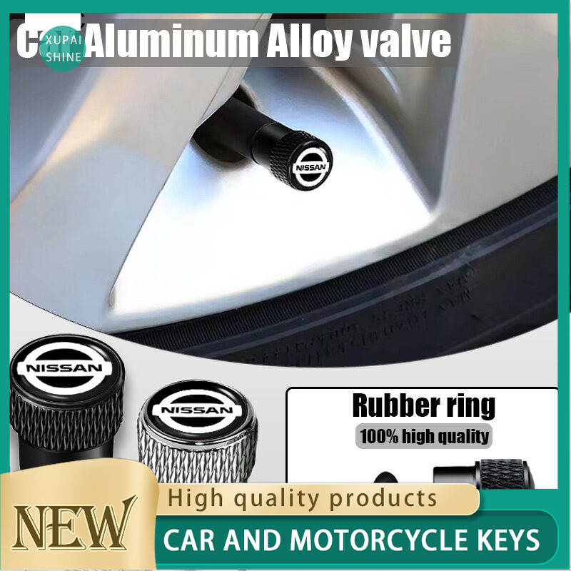 4 ชิ้นโลหะยางรถ Stem วาล์วหมวกล้อวาล์วสําหรับ Nismo R34 Gtr Emblem นาฬิกา Tiida Teana R32 Qashqai Al