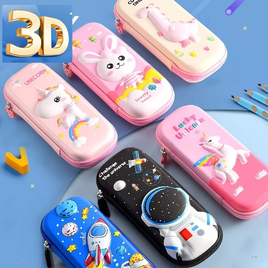 [ORIGINAL] 3D PENCIL BOX, PEN, PEN, PEN, ปากกา, AESTHETIC, RAISED CHARACTER MOTIF