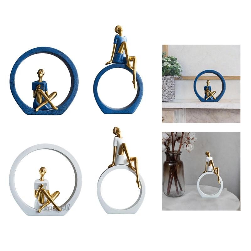 [โฮมิล1] ผู้หญิงรูปปั้นโต๊ะที่ทันสมัยร้านคาเฟ่ห้องทํางานห้องนั่งเล่นหุ่นสาว - รูปที่ 3