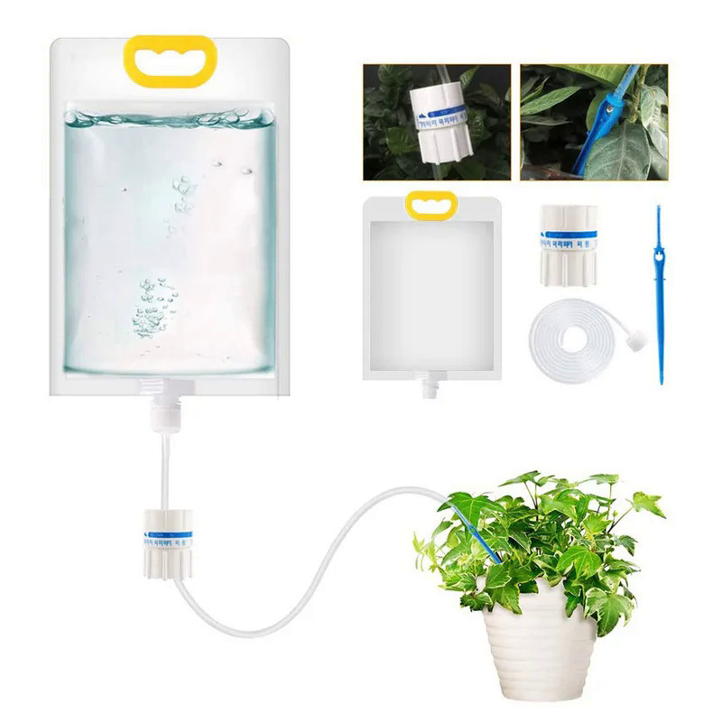 3.5L Plant Irrigation Bag Automatic Watering Bag Adjustable Garden Pots Drip Needle Device Garden Wa