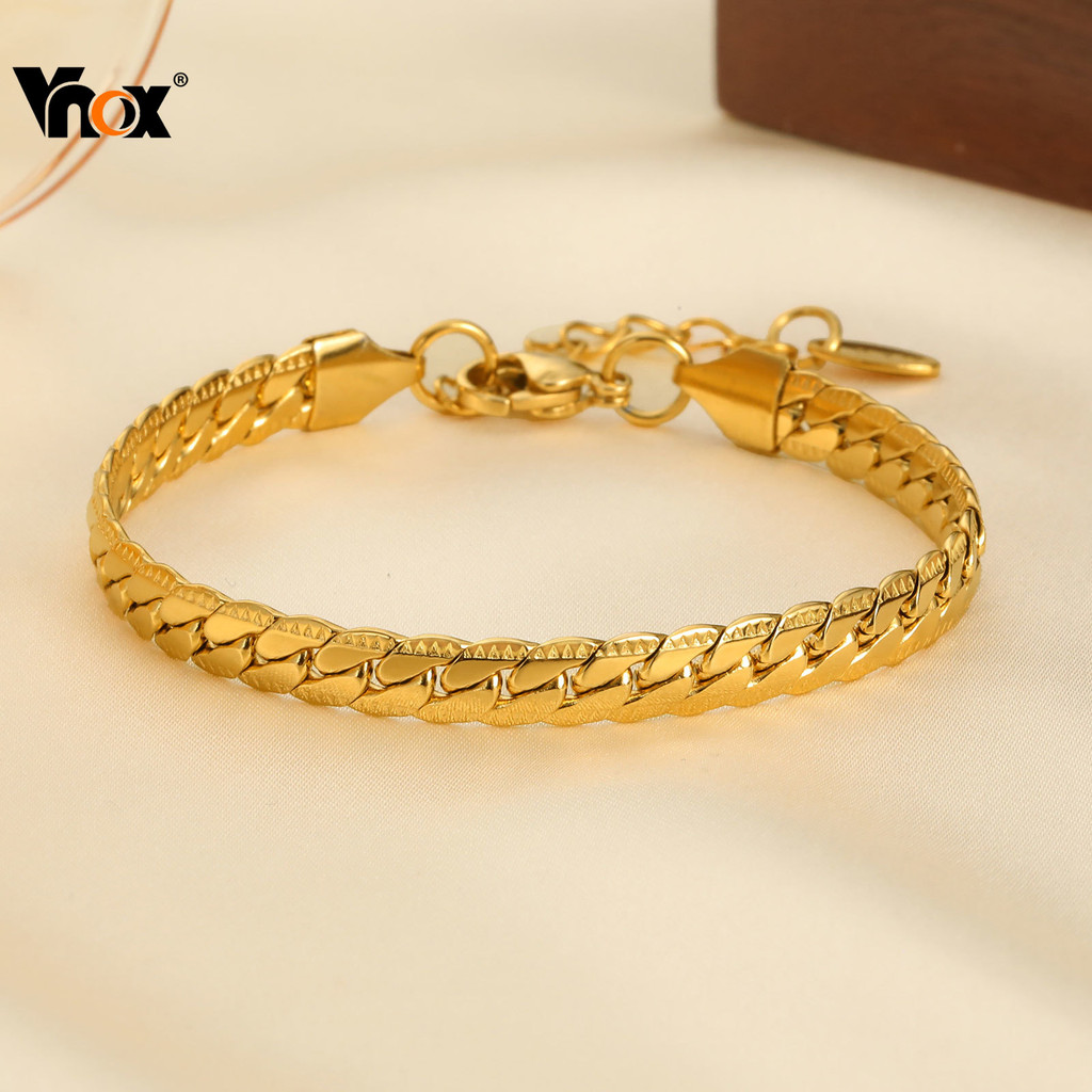 VNOX วีน็อกซ์ สร้อยข้อมือไทเทเนียมคู่อุปกรณ์เสริมงบของขวัญพรรค,ที่มีคุณภาพสูงที่ละเอียดอ่อนโซ่ขัดข้อมือสร้อยข้อมือกําไลข
