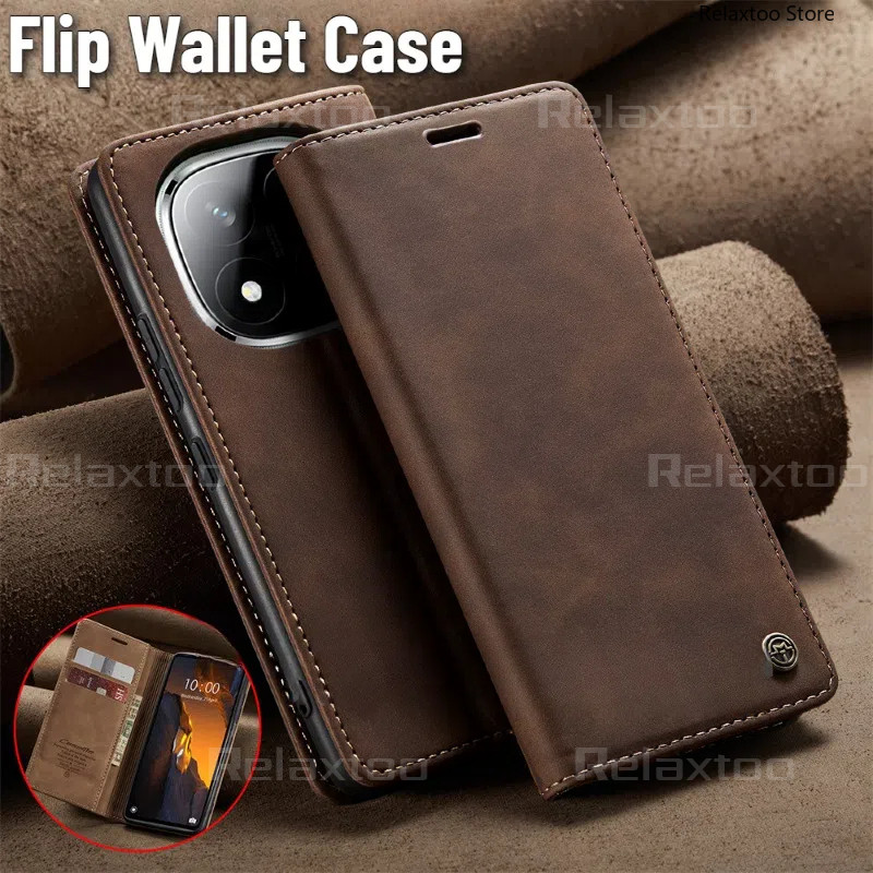 Flip Matteปลอกหนังสําหรับ Xiaomi Redmi Note 14 Pro Plus 4G 5G 2025 ช่องใส่บัตร กระเป๋าสตางค์ ขาตั้งแม่เหล็ก กันกระแทก ปกหลัง