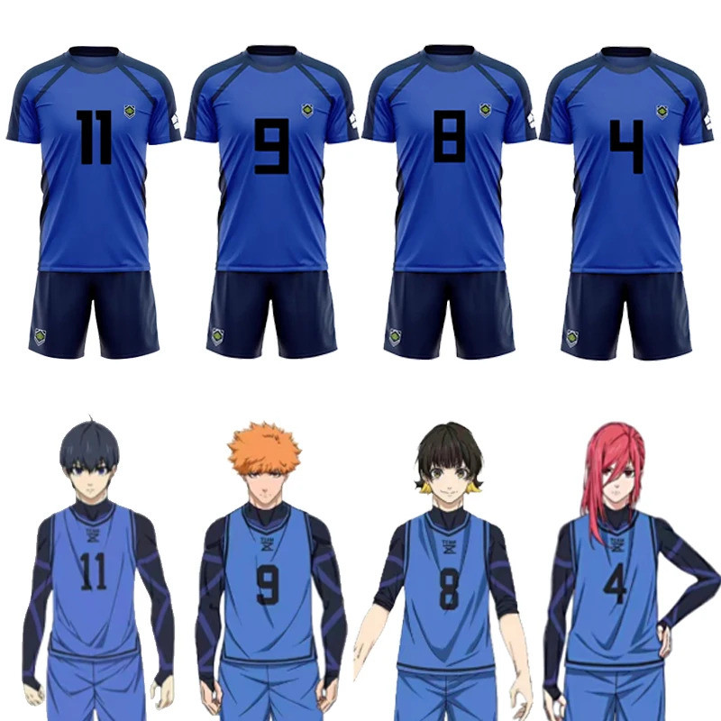 Bachira Meguru คอสเพลย์แขนสั้นชุดอะนิเมะ Blue Lock ฟุตบอล Jersey T เสื้อชุดใหม่ฟุตบอล Club Yoichi ผู้ชายผู้หญิงกีฬา