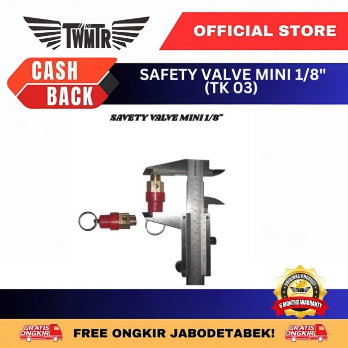 TWMTR - Mini Safety Valve 1/8" Safety Valve Air Compressor Safety สําหรับ 1/8" นิ้ว Mini Valve สําหร