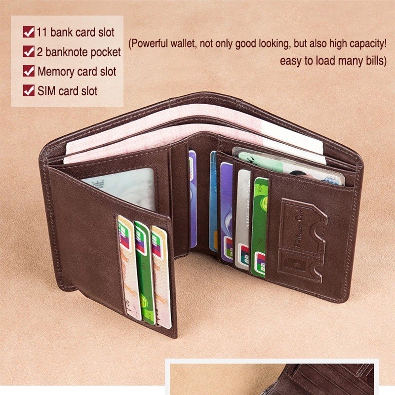 Royal Bagger Rfid Block กระเป๋าสตางค์ หนังวัวแท้ ใบสั้น สไตล์ธุรกิจ สําหรับผู้ชาย