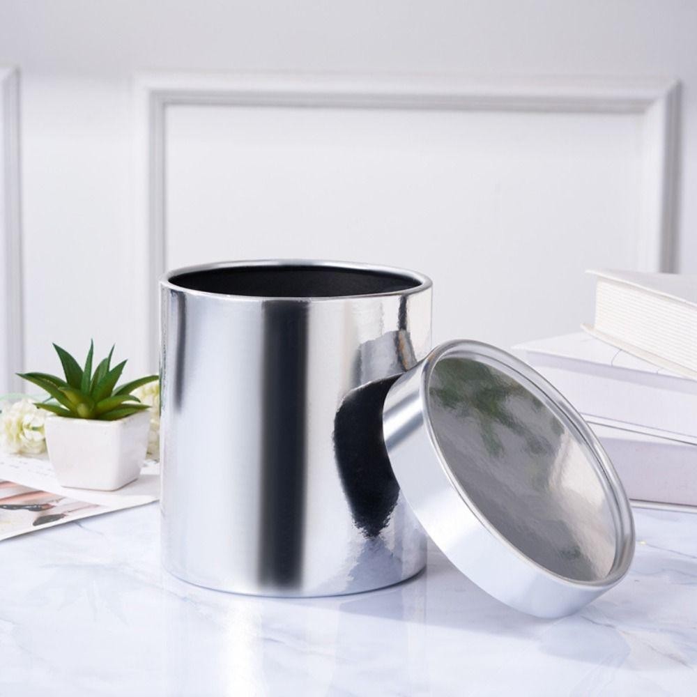 แอนซิโอ4 กล่องกระดาษบรรจุภัณฑ์ของขวัญ, กล่องของขวัญดอกไม้เงินทรงกลม, กระดาษแข็งสีทึบการจัดดอกไม้ถังที่เก็บช่อดอกไม้ - รูปที่ 4