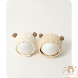 หมวกตุ๊กตาเด็กทารก ให้ความอบอุ่น หมวกสีพื้น แฟชั่นฤดูหนาว ผ้…