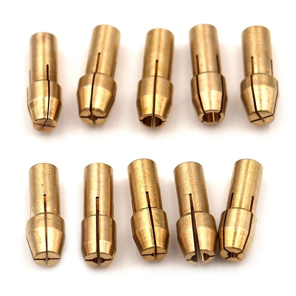 Ziluolan 10 ชิ้น Mini เจาะ Chucks, ทองเหลือง 4.8 มิลลิเมตร Shank เจาะโลหะ Chucks Collet, 0.5 มิลลิเมตร-3.2 มิลลิเมตรเครื่องมือโรตารี่สําหรับ Dremel ราคา ถูกที่สุด ดีลบีเคเค แกลเลอรีภาพที่ 4