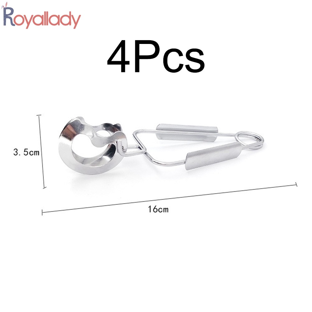 [พร้อมสต็อก] แหนบหอยทาก Escargot 4 ชิ้นสแตนเลสแหนบอาหารในครัว Escargot คลิปคุณภาพสูง
