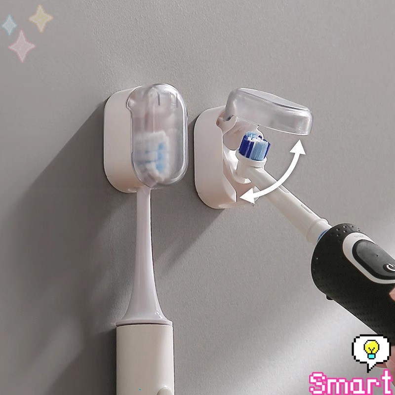SMART【มีสินค้าในสต๊อก】 ที่เก็บแปรงสีฟัน ไม่มีการเจาะ ฝาครอบกันฝุ่นแปรงสีฟัน Toothbrush Holder