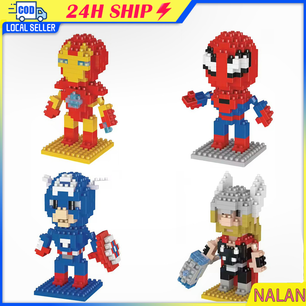 ร้านอยู่กทม.บล็อกตัวต่อ the avengers ไอรอนแมน นาโนบล็อค สไปเดอร์แมน iron man deadpool ตุ๊กตาโมเดล