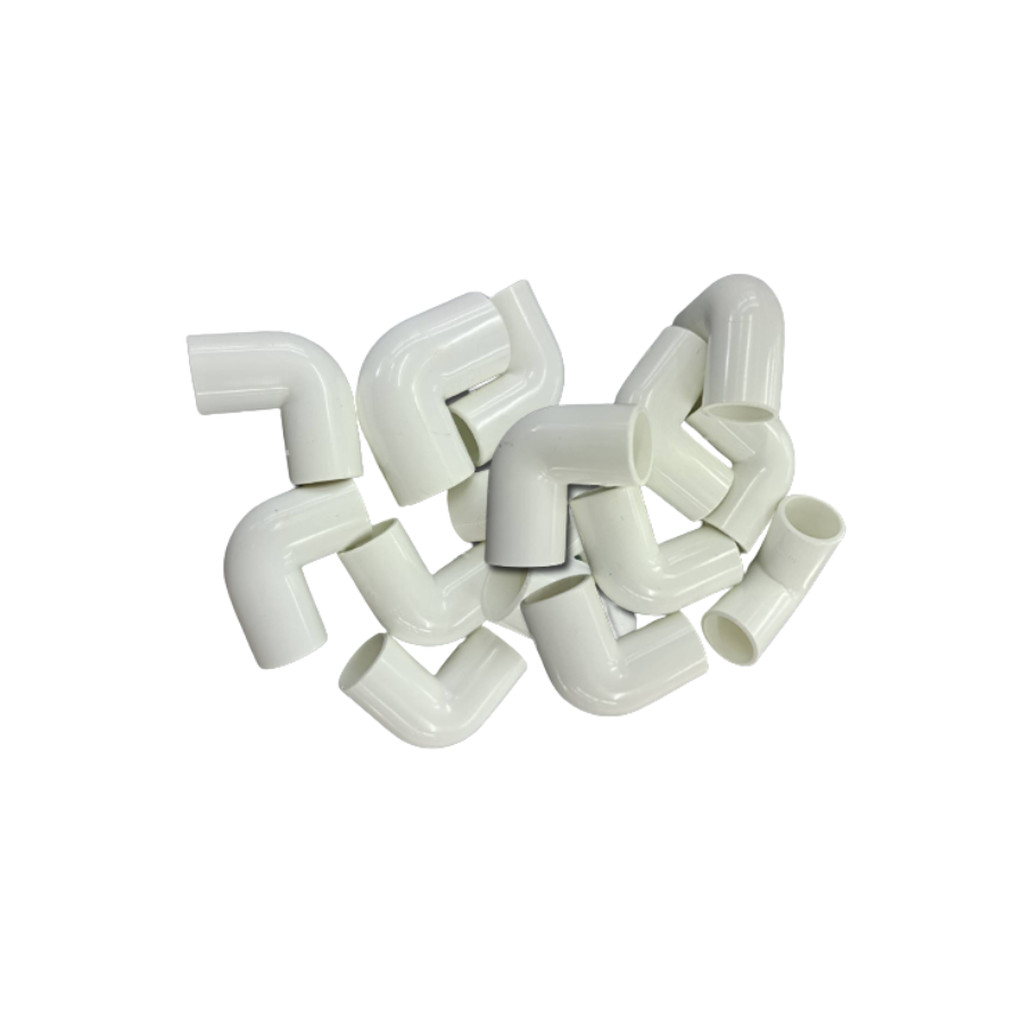 NANO ข้องอพลาสติก ท่องอพลาสติก ต่อท่อ 20มม. 20mm. (20ตัว/ถุง) ข้อต่อร้อยสายไฟPVC ข้องอพลาสติก ท่องอพลาสติก ต่อท่อ