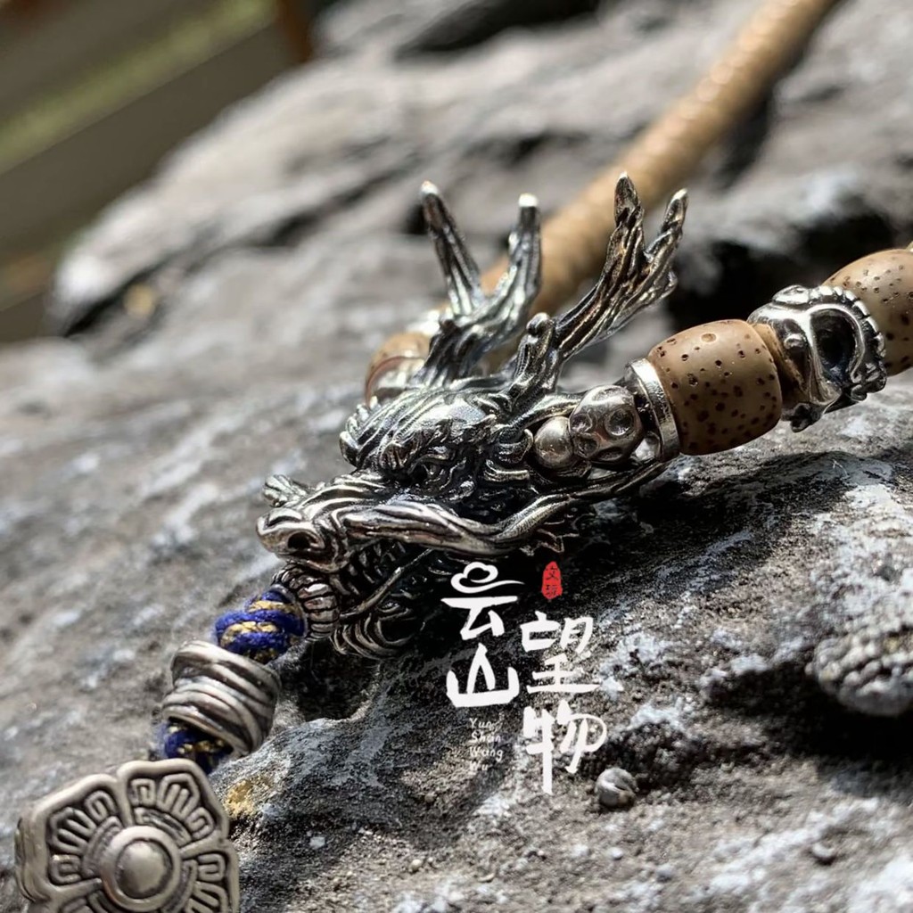 เครื่องประดับเงินสเตอร์ลิง S925 ลายหัวมังกร มัจฉา Wenwan สำหรับแมตชิ่งและตกแต่งเอง