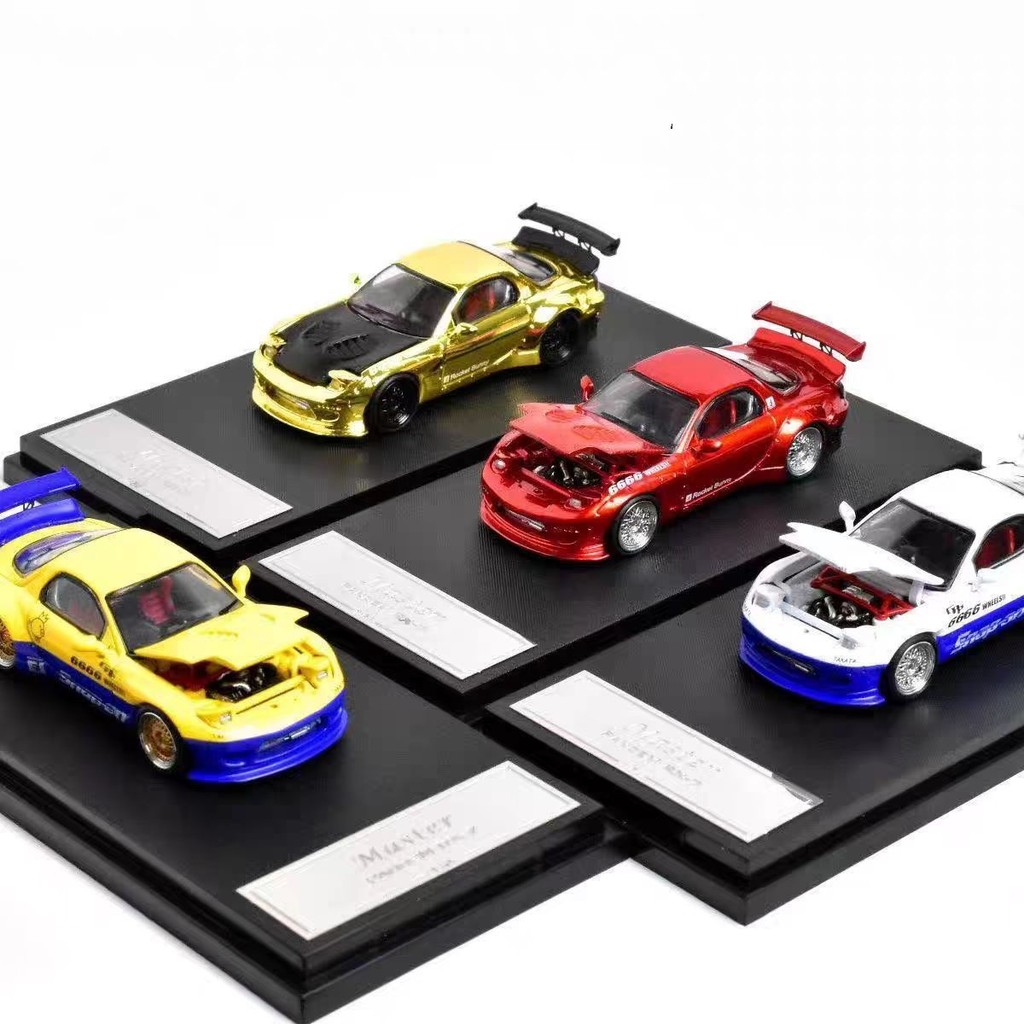 【พร้อมส่ง】pop race rx7 ป๊อปเรซ 1:64 PR640275 Mazda RX7 RE-Amemiya Japan Special Edition