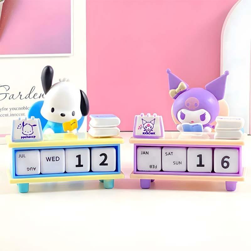 💕ของขวัญเด็กผู้หญิงน่ารักเครื่องประดับเดสก์ท็อปสร้างสรรค์ ปฏิทินตั้งโต๊ะเครื่องประดับ