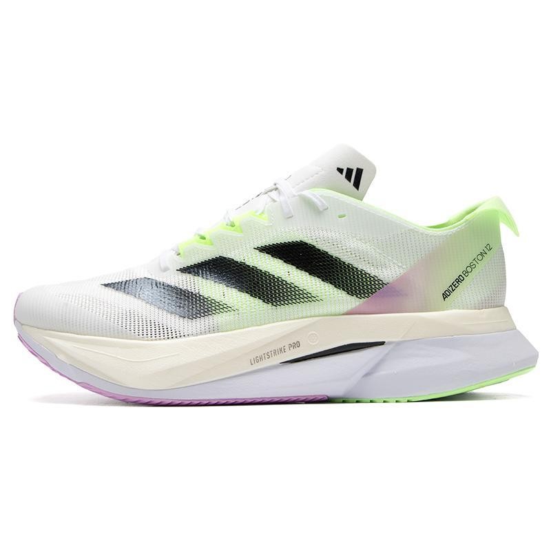 Adidas Adizero Boston 12 Cloud White Core สีดํา Green Spark IG3321