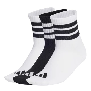 adidas ไลฟ์สไตล์ ถุงเท้าแต่งผ้าริบสามคู่สำหรับเด็ก เด็ก สีขาว JD1349