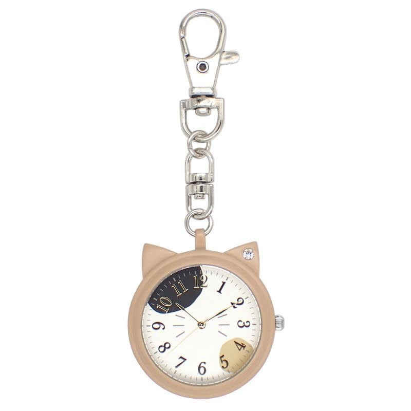 Follow Pocket Watch Catmint Cat Keyholder Watch N02723S-0 BE Ladies