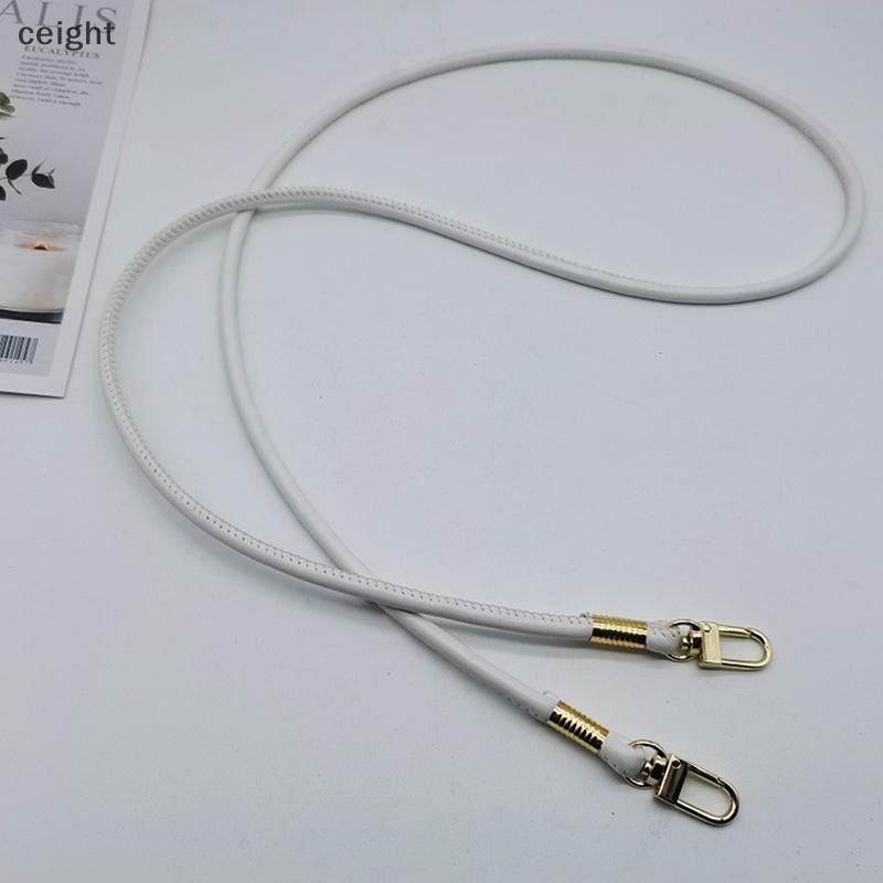 [ceight] Simple Solid Color Leather Shoulder Crossbody Bag Replacement Strap Anti Lost Phone Chain Straps TH