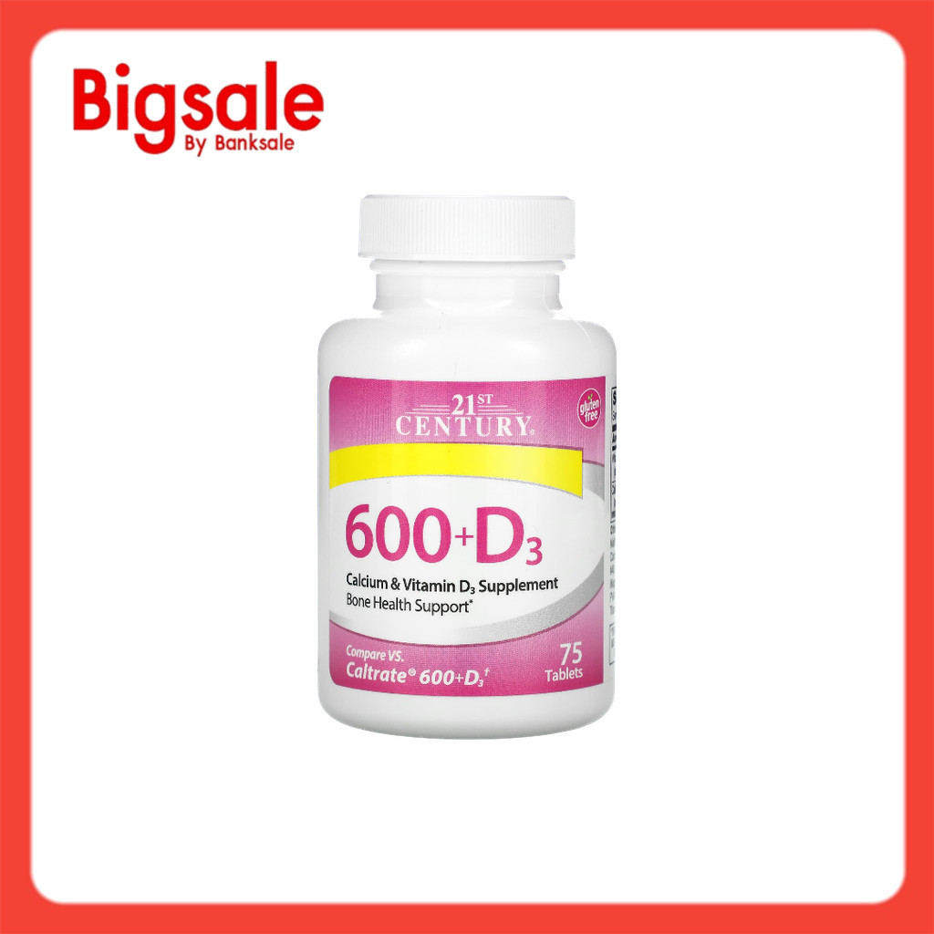21st Century, 600+D3, Calcium & Vitamin D3 Supplement