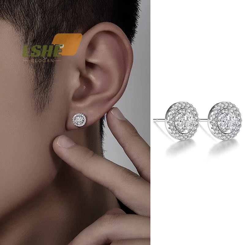 [LSHE] ต่างหูสตั๊ดเพทายสำหรับผู้ชายและเด็กผู้ชาย ทำจากเหล็กไทเทเนียม ขนาดเล็ก เครื่องประดับเรียบง่ายใหม่ ของขวัญ