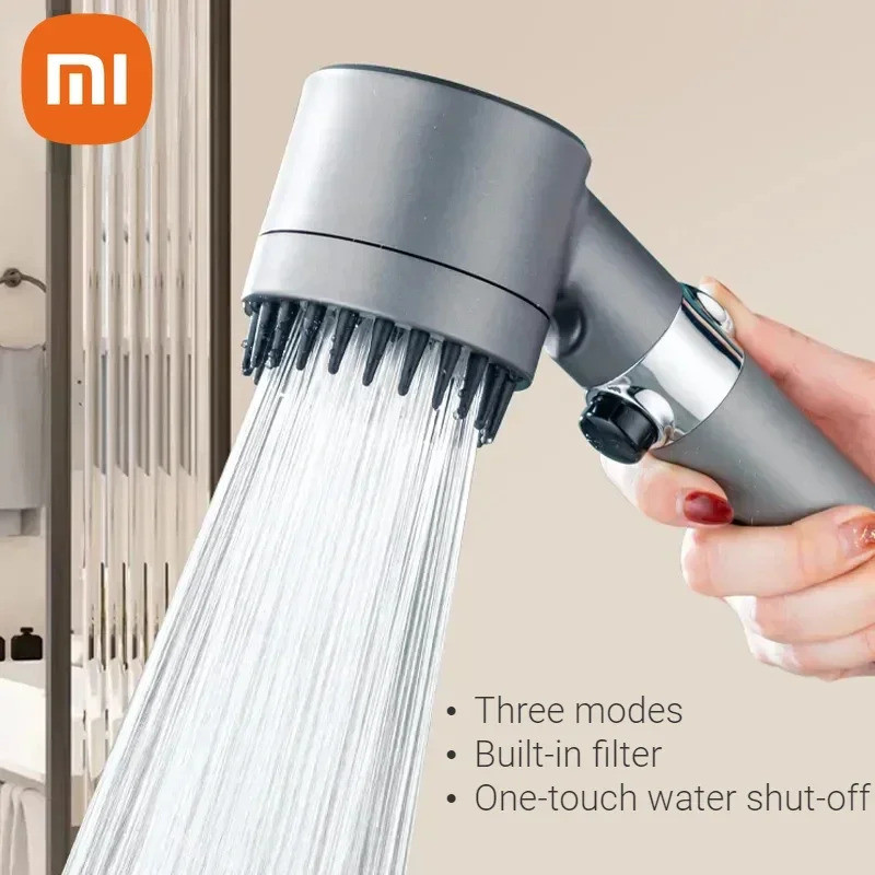 Xiaomi Mijia หัวฝักบัวแรงดันสูงกรอง 3 โหมดปรับประหยัดน้ํา One-key หยุดน้ํานวด Nozzel ห้องน้ํา
