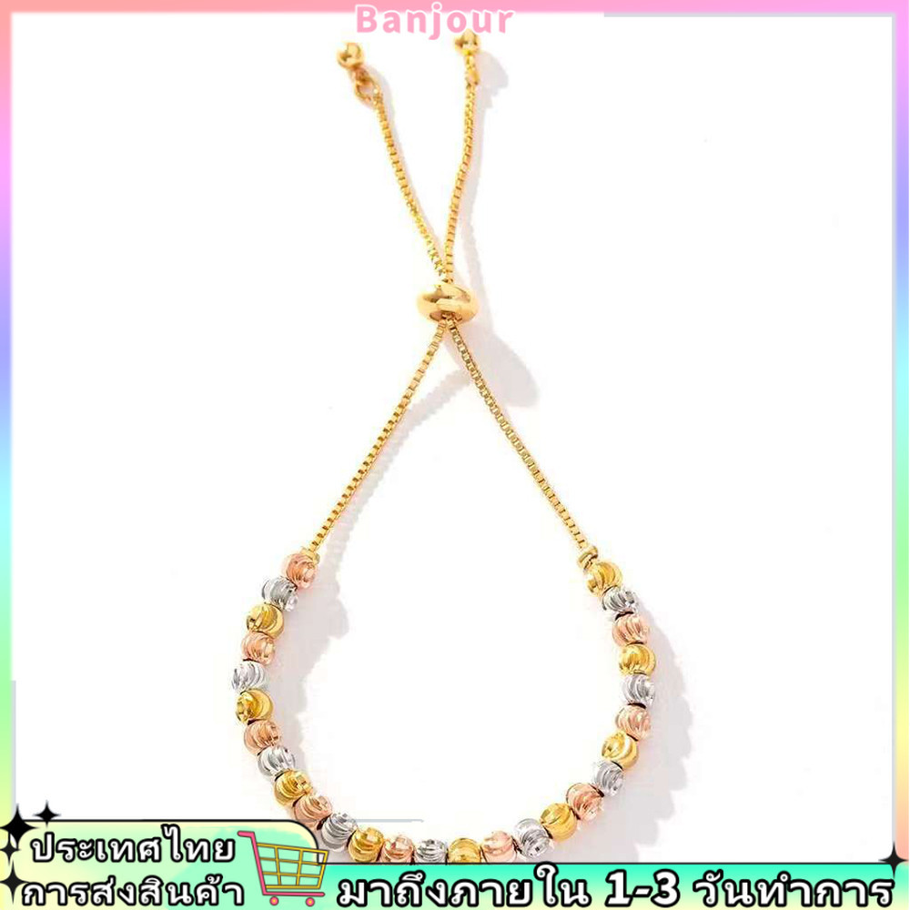 ใหม่สร้อยข้อมือลูกปัดหรูหราสําหรับสุภาพสตรีที่ไม่ซ้ํากันรูปแบบแตงโมกําไลข้อมือเครื่องประดับปรับ