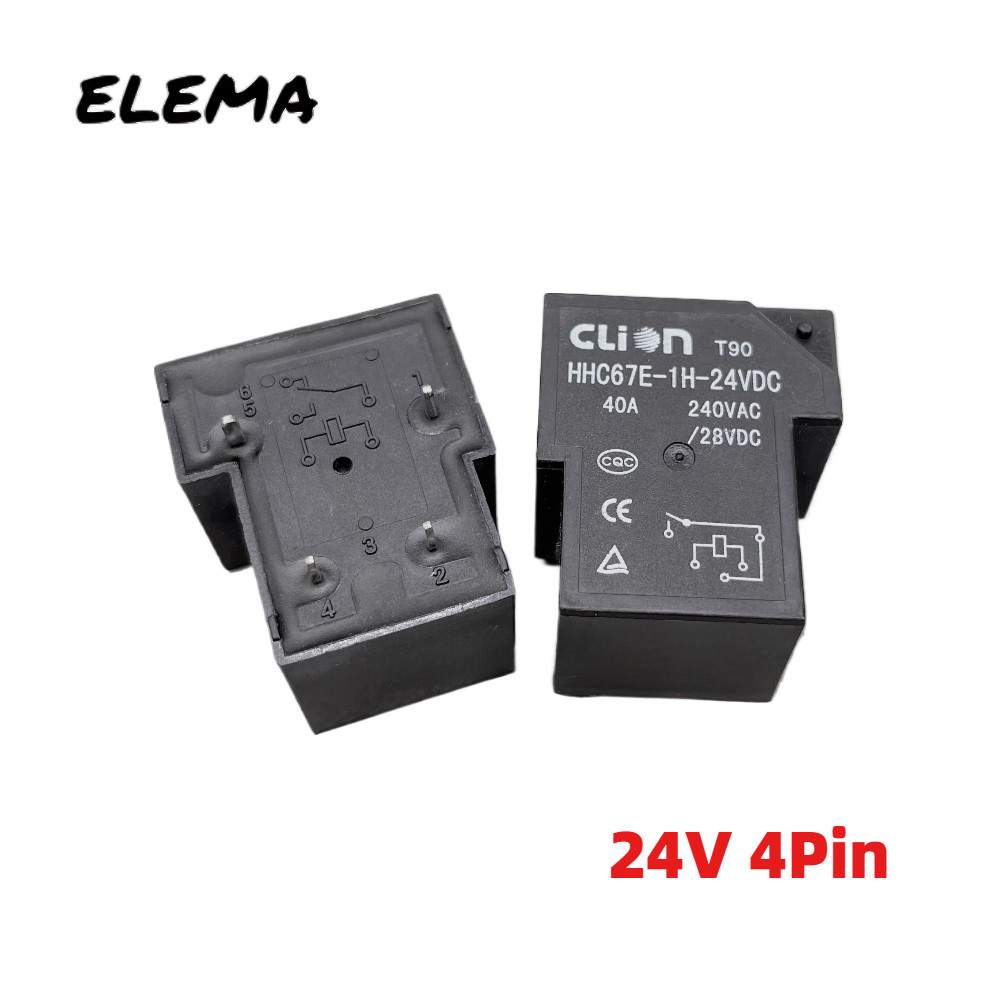 รีเลย์ HHC67E-1H-24VDC 4Pin 40A 24V T90 รีเลย์สําหรับเครื่องเชื่อมใหม่เดิม