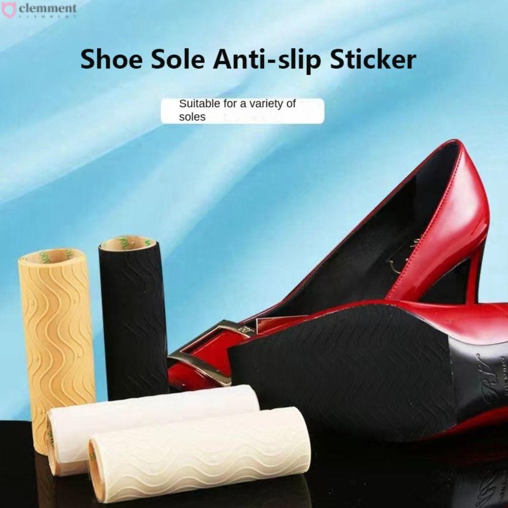 Clemment Shoe Soles สติ๊กเกอร์กันลื่นเท้าแบบมีกาวในตัวพื้นยาง, สติ๊กเกอร์ป้องกันพื้นกันลื่นกันลื่นดูดซับแรงกระแทกทนต่อการสึกหรอคุณภาพสูง