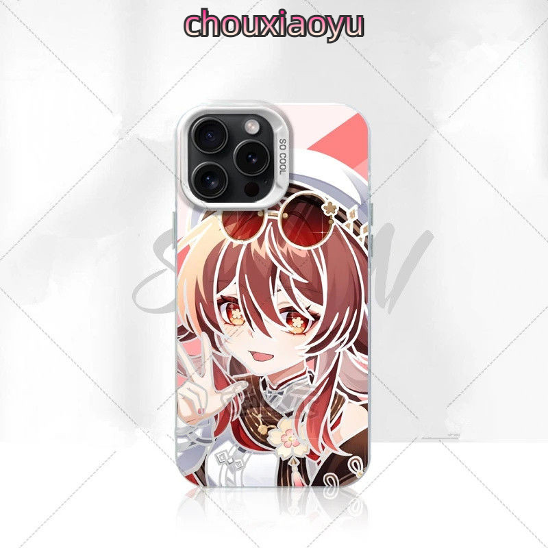 น่ารักอะนิเมะวอลนัท Frosted สีสันเงินเหมาะสําหรับ iPhone 16 Pro Max 15 14 13 12 11 xs 7P/8P เคสโทรศัพท์ High-End เฉพาะ
