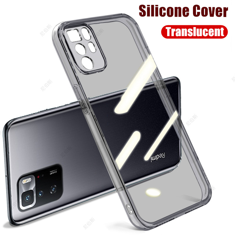 สําหรับ Xiaomi Poco X3 GT 21061110Ag Soft Translucent Black Silicone ยืดหยุ่นกันกระแทก TPU Crystal Clear Cover Skin เคสเยลลี่กันรอยขีดข่วน