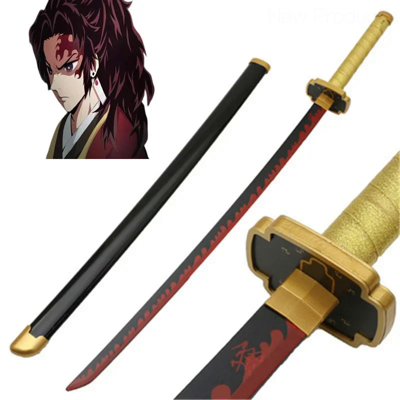 🚀 Cosplay Anime Demon Slayer Tsugikuni Yoriichi 41inch Katana Kamado Tanjirou Bamboo Assembled 104cm