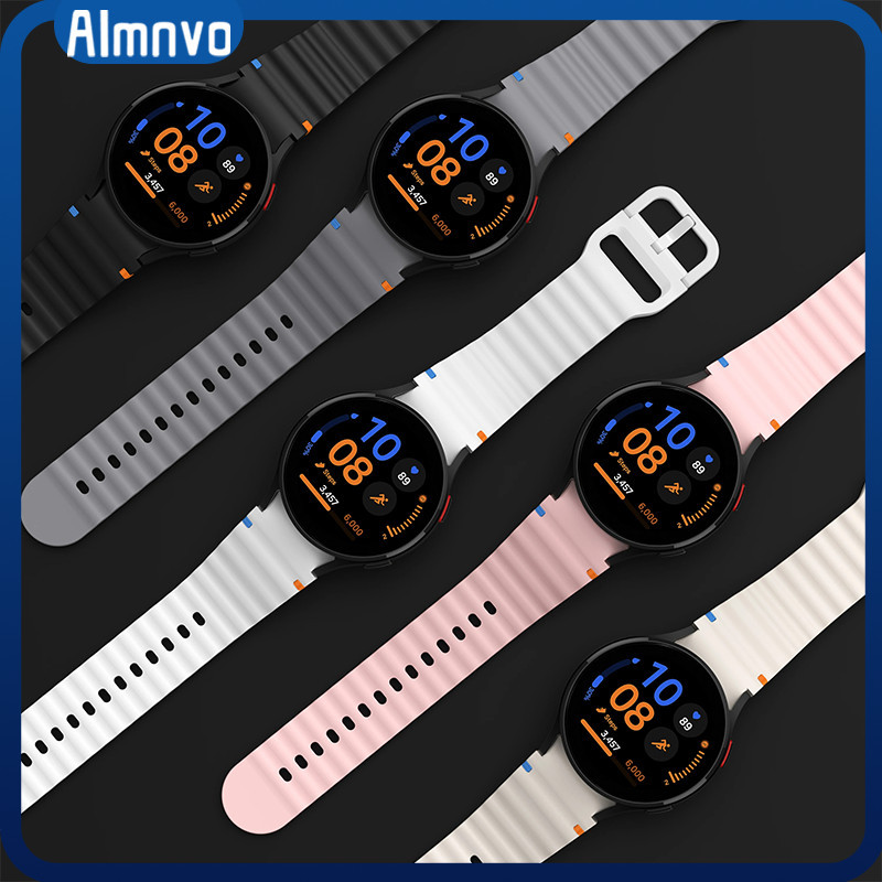20 มม สายนาฬิกาซิลิโคนอ่อนนุ่ม Samsung Galaxy Watch FE 7 6 5 4 44 40มม ยางรัด for Smartwatch Samsung Watch 6 4 Classic