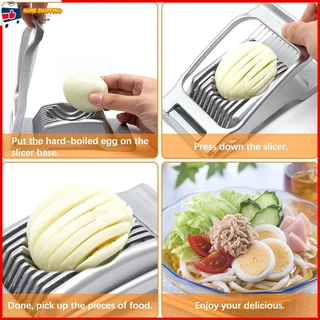 เครื่องตัดไข่ เครื่องตัดไข่โลหะผสมอลูมิเนียมสําหรับงานหนักสําหรับไข่ต้มแข็งเครื่องตัดไข่อเนกประสงค์ SHOPTKC1003