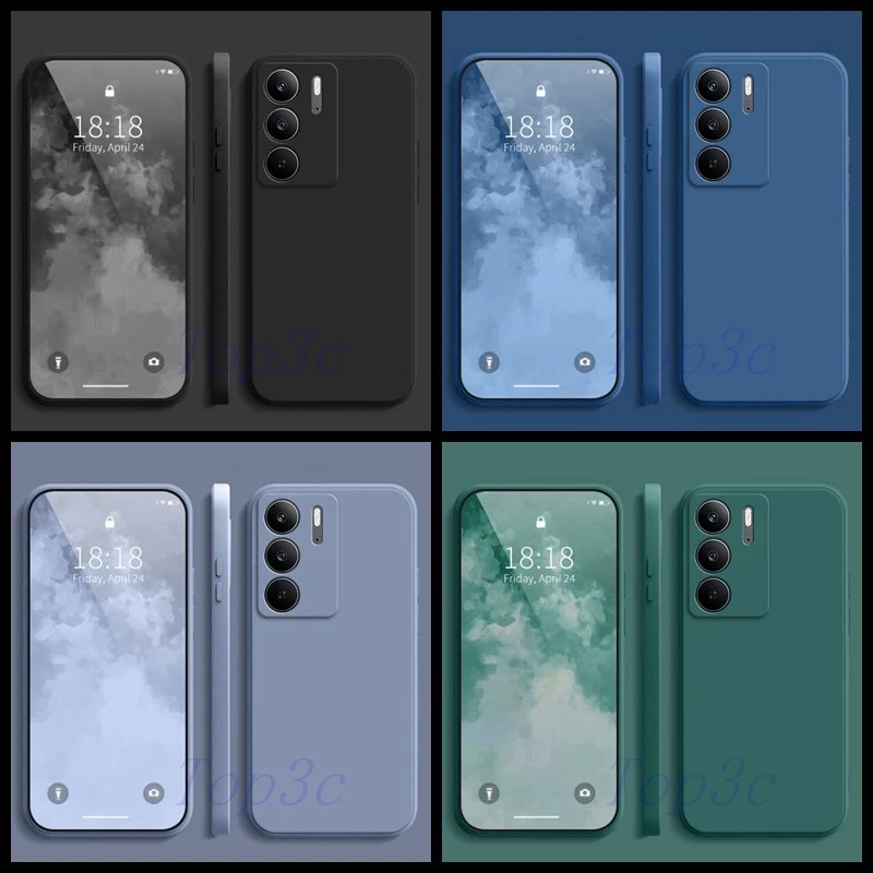 เคส realme C75/C67/C65/C63/C61/C55/C53/C51/Realme C35 SimpleสีธรรมดาAnti Dropซิลิโคนป้องกันกรณีYT