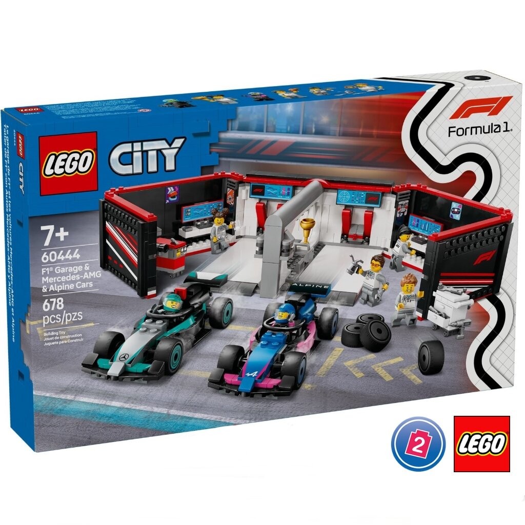 เลโก้ LEGO City 60444 F1 Garage & Mercedes-AMG & Alpine Cars